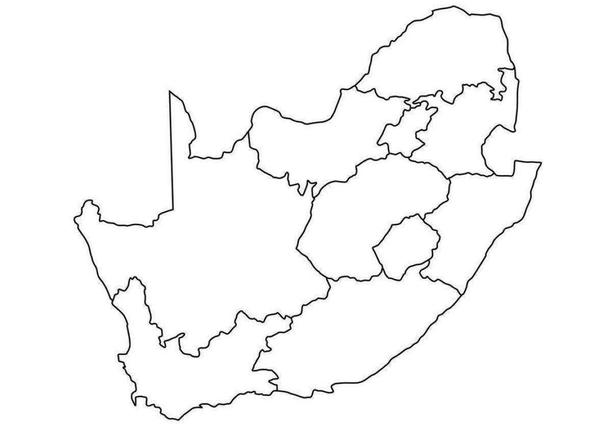 Empty South Africa map